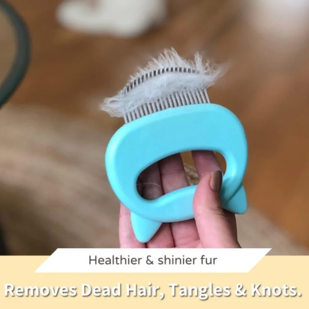 Cat Comb for Short & Long Hair Removal Soft Massaging Deshedding Pet Comb